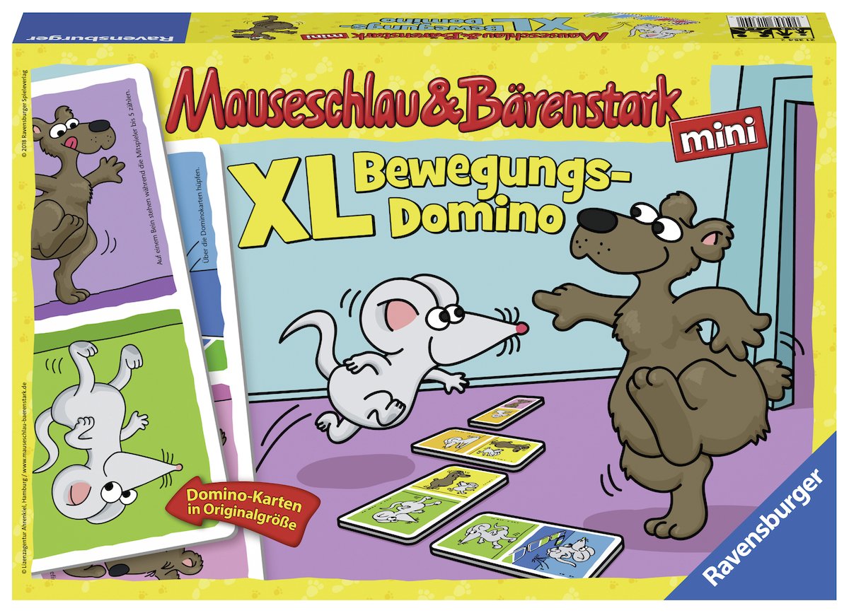 Ravensburger Mouse & Bear Strong XL Movement Domino Funny Children's Games