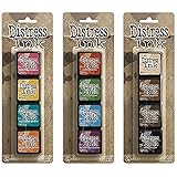 Ranger Tim Holtz Distress Mini Ink Pad Kits #1, #2 and #3 Bundle