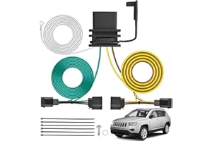 Nilight 4 Pin Trailer Wiring Harness Kit 56009 Vehicle Standard 4 Way Connector Custom for 2007 2008 2009 2010 2011 2012 2013