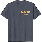Fallout Front and Back Vault-Tec Vault Suit 33 TV Show T-Shirt Tee