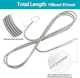 LiteTour Flexible Feeding Tube Cleaning Brush 155cm Slim Bristle Head 5cm x 1cm view 2