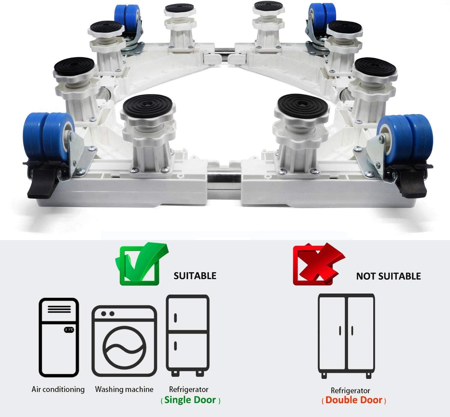 Washing Machine Base Stand Movable Adjustable Bases for Refrigerator, 8 ...