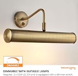 National Lighting YOKER Traditional Decorative Antique Brass E14 LED Wall Lamp view 5