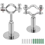 Kyuionty 2 Pcs Wall Mount Ceiling Mount Pipe