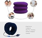 RUNZI Cervical Neck Traction Device Inflatable Neck Stretcher Blue view 4