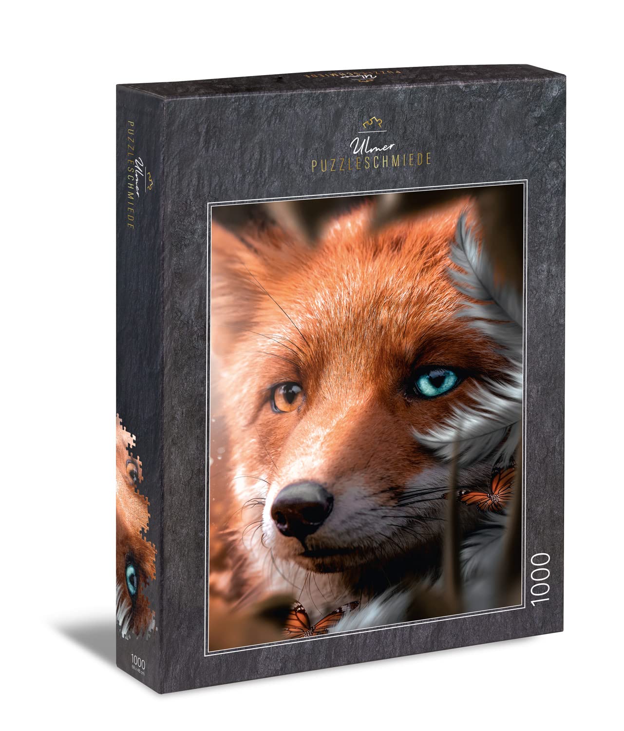 Ulmer Puzzleschmiede - Puzzle Listiger Little Friend - Inventive Fox Motif as 1000 Pieces Puzzle - The Clever Fox Set in Scene - Animal Puzzle Made in Germany