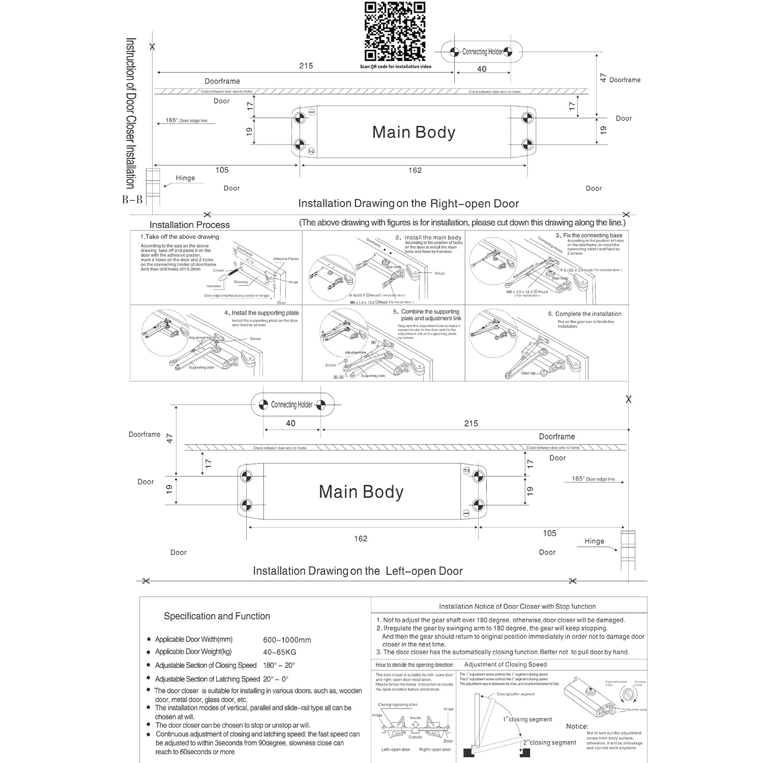 Door Closers Commercial Heavy Duty Automatic Door Closer Residential Grade 3 Spring Hydraulic Door Closer Silver Aluminium