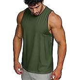 MAGCOMSEN Mens Tank Top Dry Fit Workout Muscle Gym Sleeveless Shirts Lightweight Moisture Wicking Athletic Tee Shirt