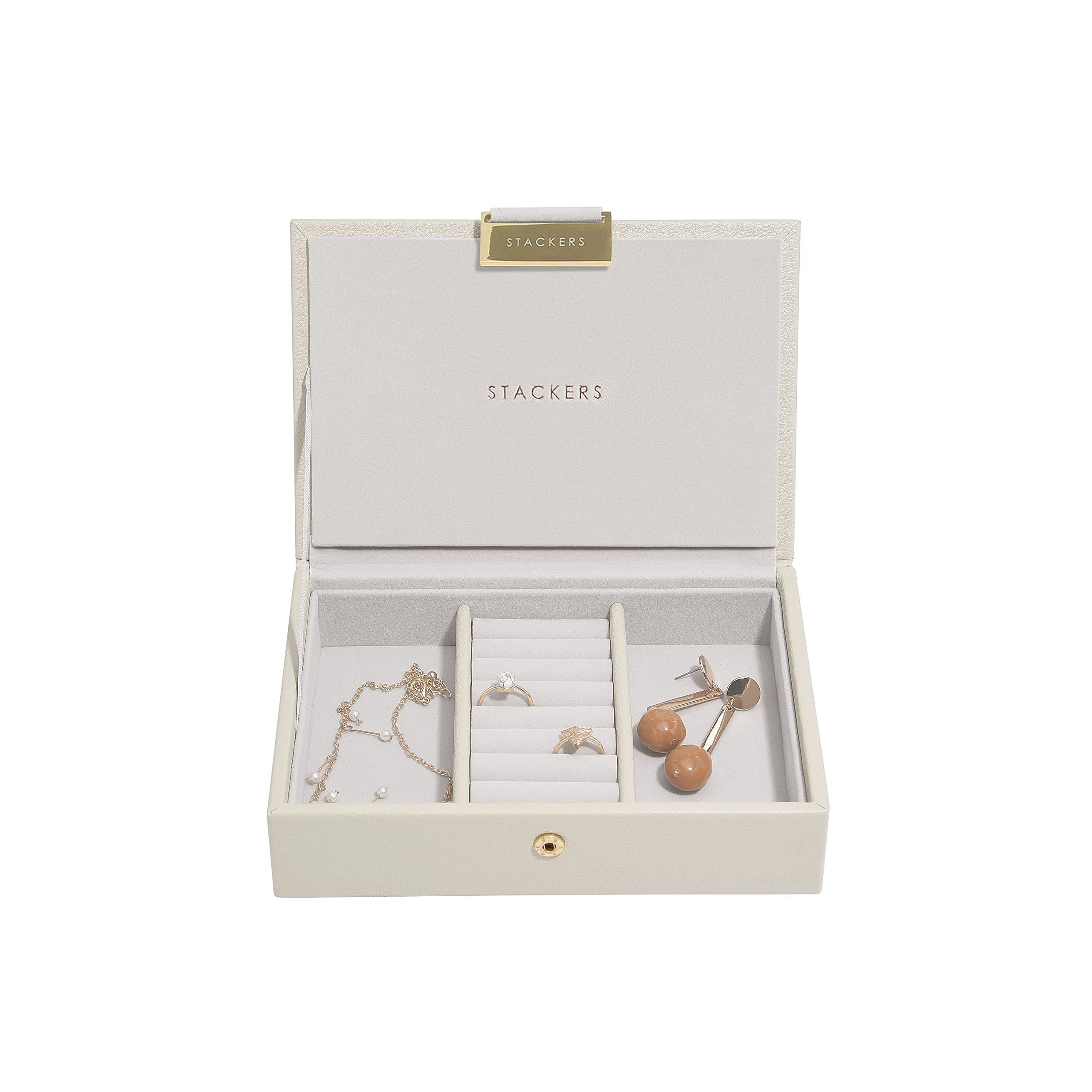 Stackers Oatmeal Mini Jewellery Box Lid — image 1