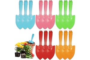 CODOHI Mini Colorful Trowel Metal Garden Hand Shovels, 15 pcs Garden Tools for Kids Teens Adults Soil Planting Sand Box