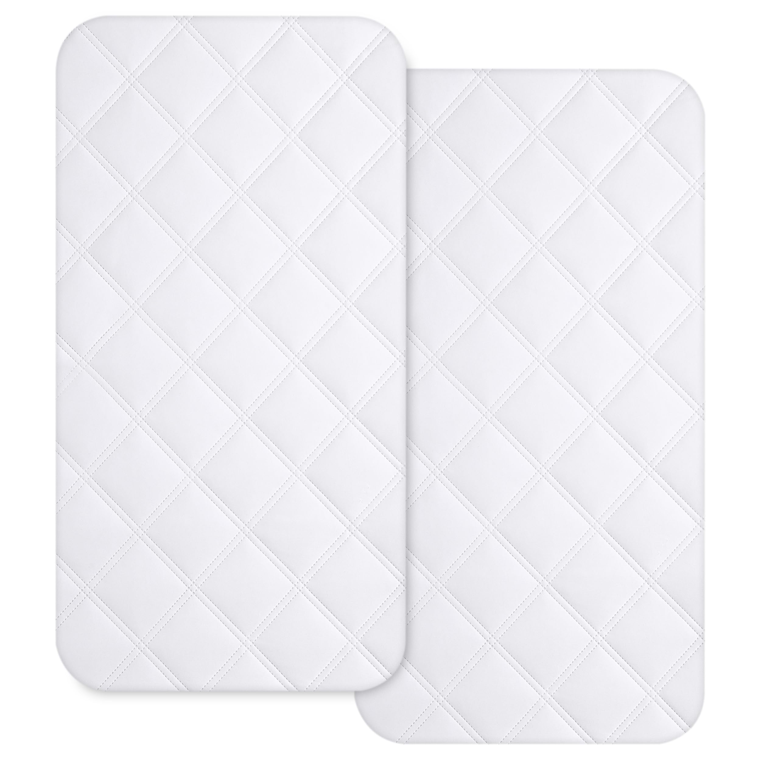 Photo 1 of Yoofoss Waterproof Bassinet Mattress Pad Cover 2 Pack Fit for Rectangle Bassinet Mattress, Baby Bassinet Mattress Protector for Boys and Girls 34X19in
