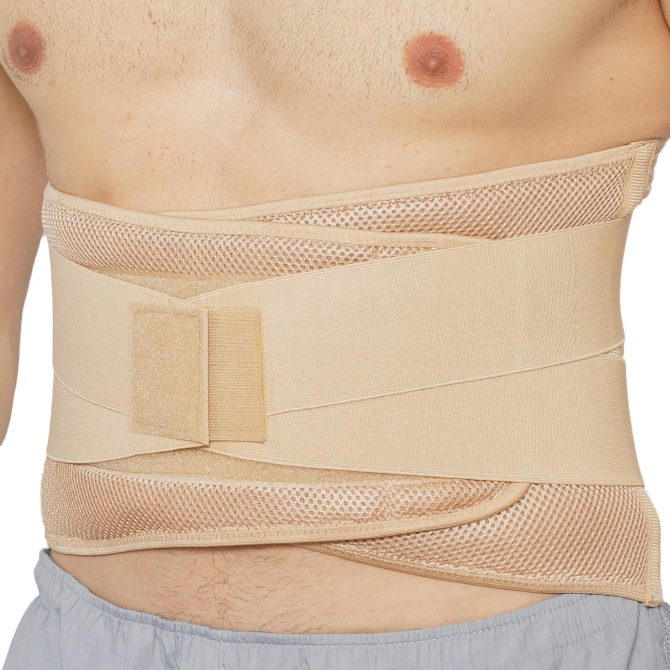 Neotech Care Back Support Belt, Lumbar Support Belt for Lower Back Pain - For Men or for Women (Beige, Size M)