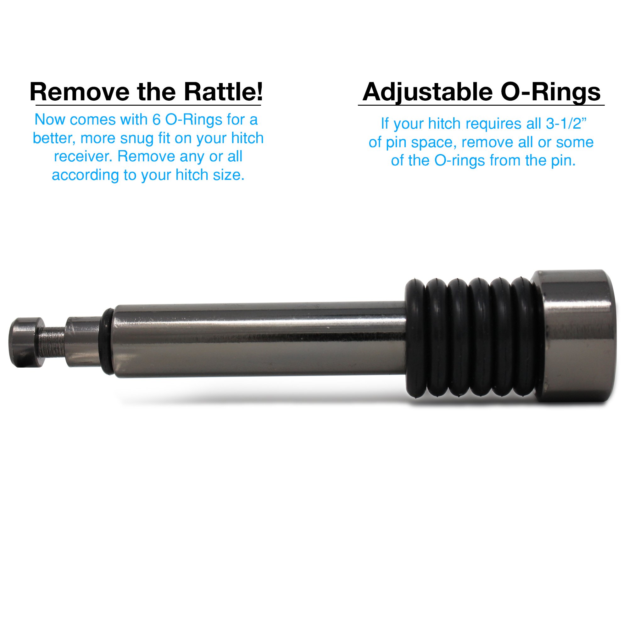 Connor Trailer Hitch Lock 5/8" Black Nickel Hitch Pin for Class III