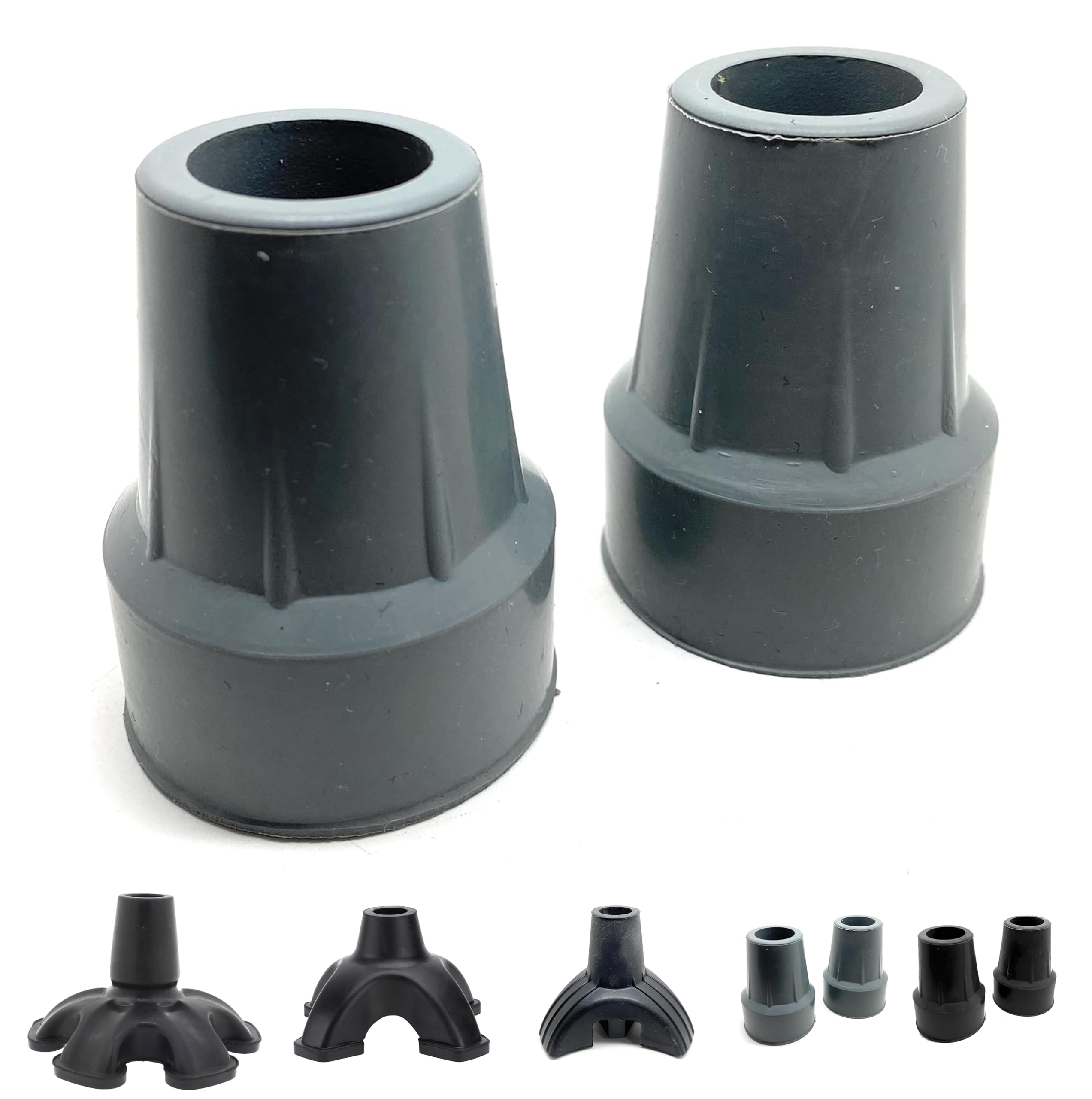 Quantum Leap 19mm 3/4" Heavy Duty Rubber Ferrules (Pack of Two) Added Metal Washer for Strength, (for Walking Sticks Only) Feet or Walking Sticks - Walking Stick Rubber Ends (19mm)