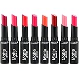 Nabi Cosmetics Professional Matte Lipstick Set of 8 Premium Colors