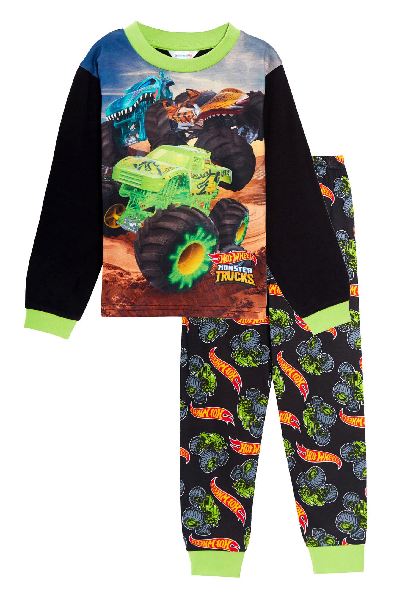 Hot Wheels Boys Monster Trucks Pyjamas 9-10 Years