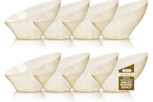 Liacere 16 Pack Gold Plastic Serving Bowls - 20 OZ Angled Party Table Salad and Fruit Bowls Disposable for Chip & Candy, Ideal for Wedding＆ New Year