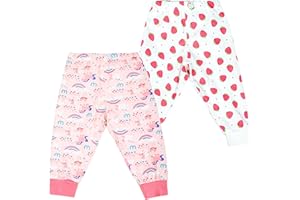 MooMoo Baby Waterproof Diaper Pants, Nighttime Potty Training Pants Absorbent Bedwetting Rubber Pants for Boys Girls Pink 5-7