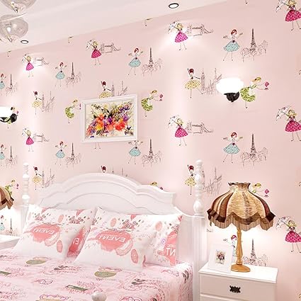 Amazoncom Xiaoli Pink Ballet Princess Pattern Wallpaper