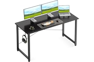 Casaottima 48 Inch Small Computer Desk for Home Office, Study Writing Table for Small Spaces, Simple Modern Desk with Headpho