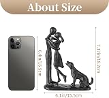 Sziqiqi 6th Wedding Iron Anniversary Couple Figurines with Dog view 7