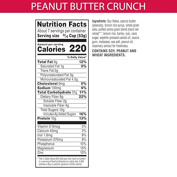 KASHI GO COLD BREAKFAST CEREAL, VEGAN PROTEIN, FIBER CEREAL, PEANUT BUTTER CRUNCH, 13.2OZ BOX (1 BOX)