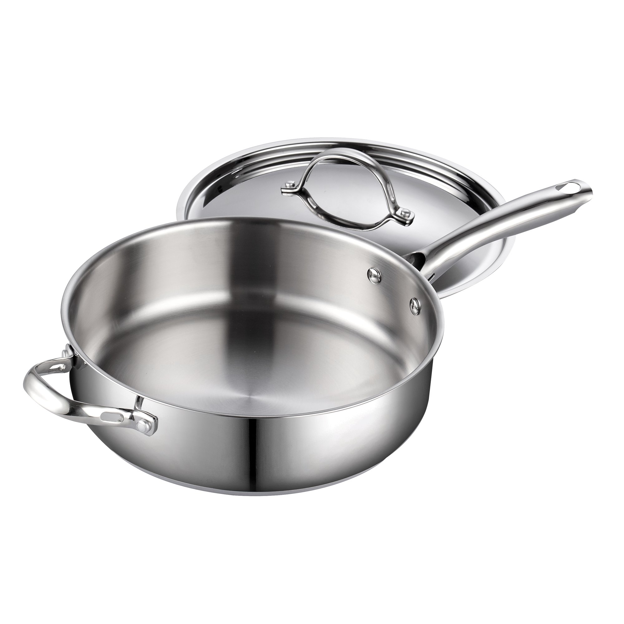 Cooks Standard 5 Quart/11Inch Classic Stainless Steel Deep Saute Pan