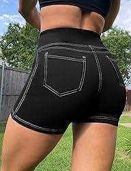 VOOVEEYA 5"/8" High Waisted Yoga Biker Shorts with