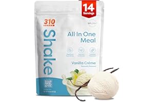 310 Nutrition All-In-One Meal Replacement Shake Powder - Plant-Based Protein Smoothie Blend w/High Fiber, Probiotics & Adaptogens - Low Carb, Vegan, Keto & Paleo Friendly - Vanilla Creme - 14 Srv