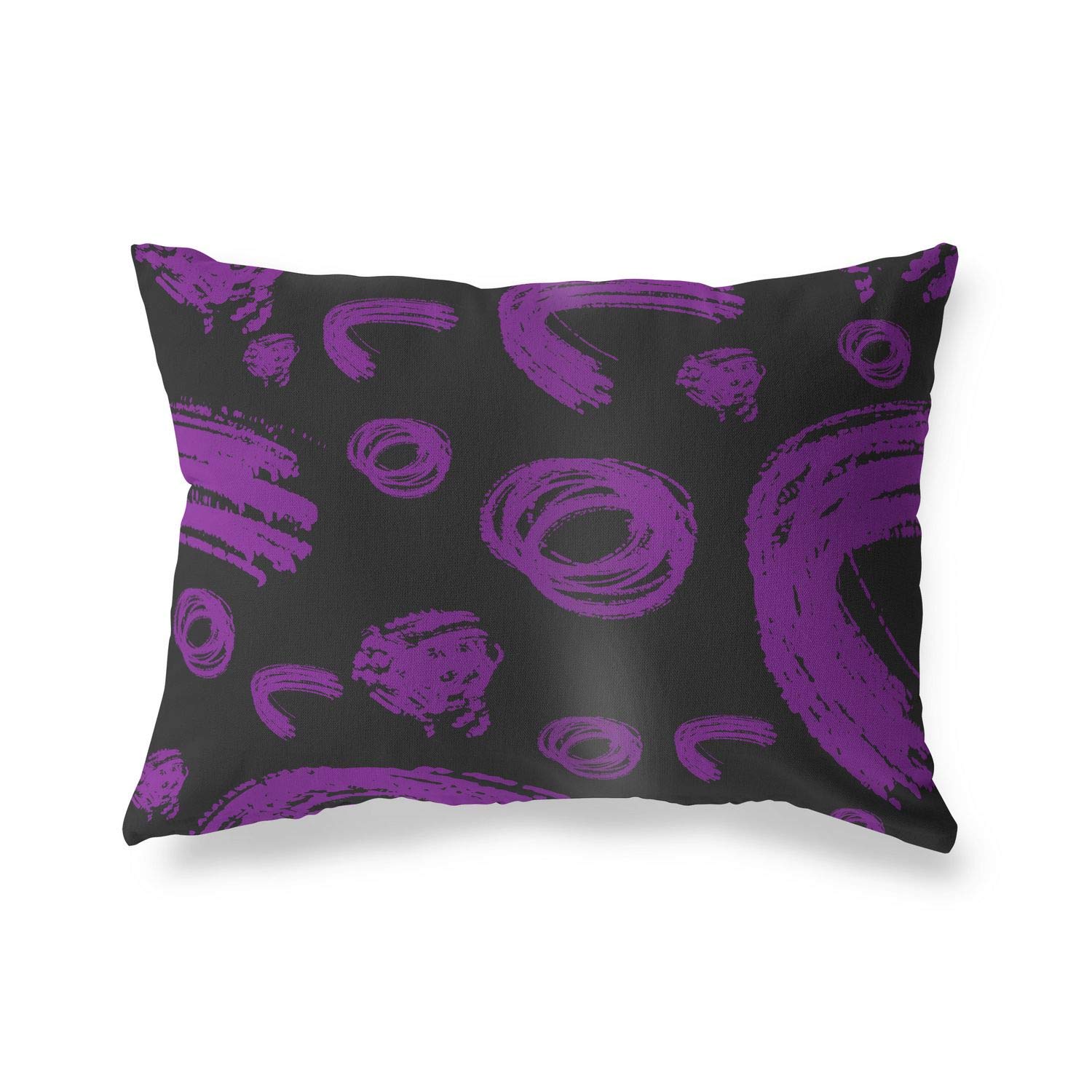 BonaMaison Decorative Cushion Cover, Purple-Black Throw Pillow Covers, Home Decorative Pillowcases for Livingroom, Sofa, Bedroom, Size: 45X60 Cm - Designed and Manufactured in Turkey