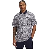 Under Armour Men's Standard Matchplay Printed Golf Polo, Midnight Navy/Downpour Gray/Midnight Navy