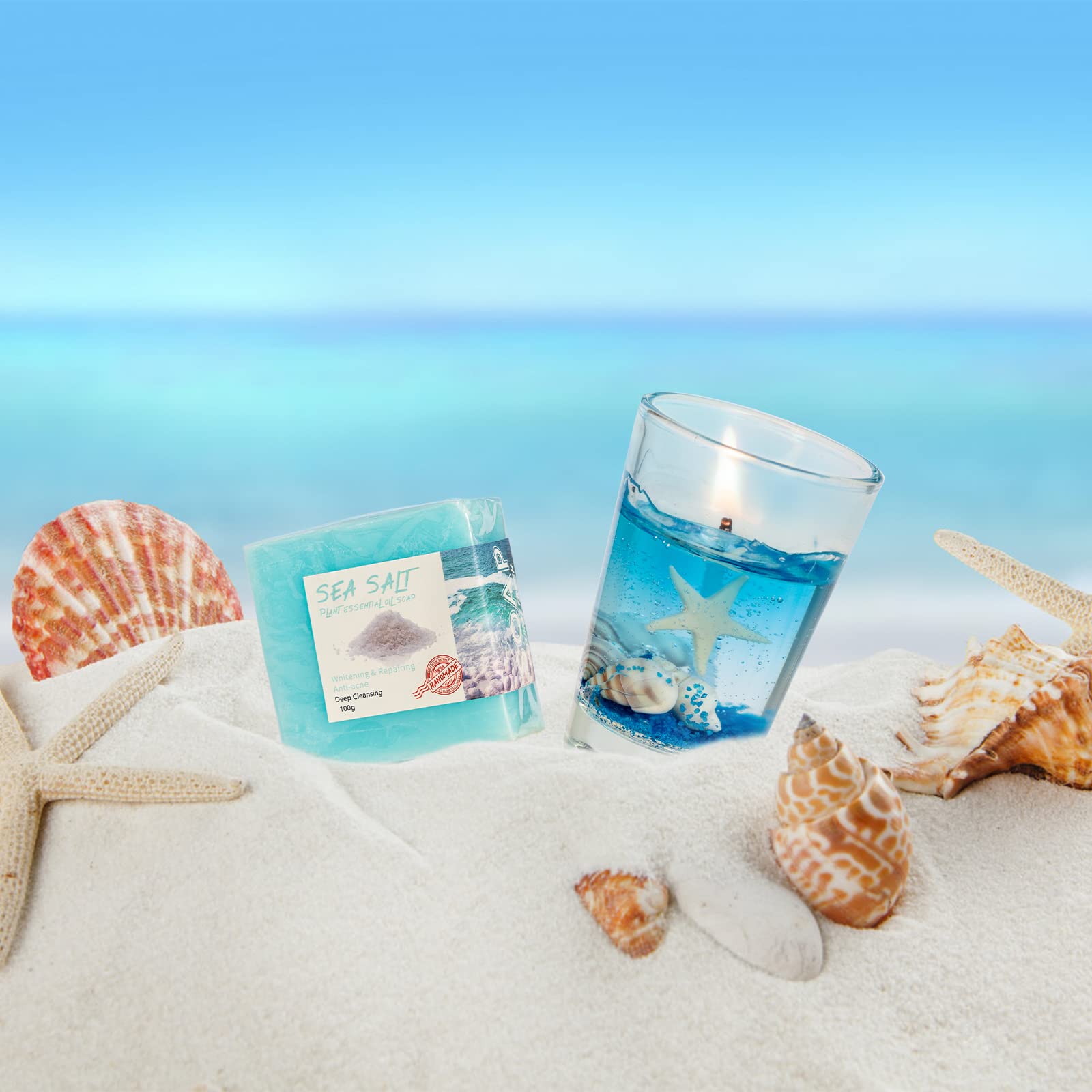 Ocean Gifts Self Care Package for Women, Ocean Spa Gifts for Sea Turtle Lovers, Coastal Beach Theme Relaxing Spa Bath Basket for Her Sister Friends Mom Thinking of You Birthday Christmas