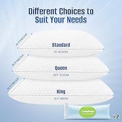 CushyOasis Shredded Memory Foam Pillow for