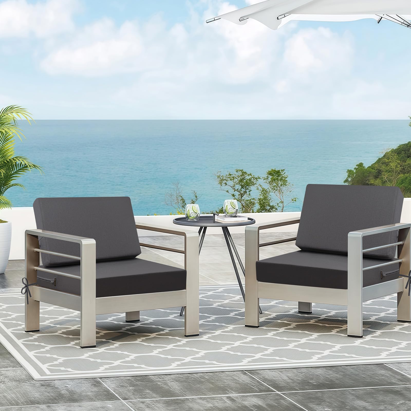 Condition photo showing New/Like New for idee-home outdoor cushions for patio furniture, outdoor seat cushion, waterproof couch hampton bay d