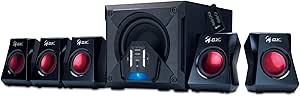 Genius GX-Gaming 5.1 Surround Sound 80 Watts Gaming Speaker System with Remote Control (G5.1 3500)