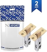 XFORT Tubular Latch Polished Brass 75mm 2 Pack for Internal Doors view 8