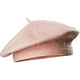 French Wool Beret Hat - Classic Stretchable - One Size Fits Most - Solid Color - Stylish Chic Parisian