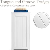 CHRISTOW White Laundry Box Wooden Bathroom Storage Cabinet 90cm H view 5