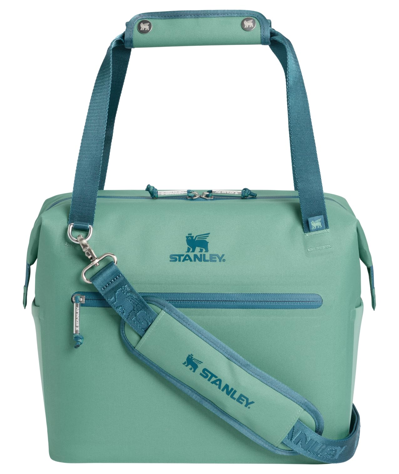 Stanley All Day Julienne Midi Soft Cooler Bag and Lunch Box 12 Quarts | 20 Can Cooler with Handles and Strap | Stays Cold for Hours | Insulated Travel Bag with Zipper | BPA-Free | Spring Green Image