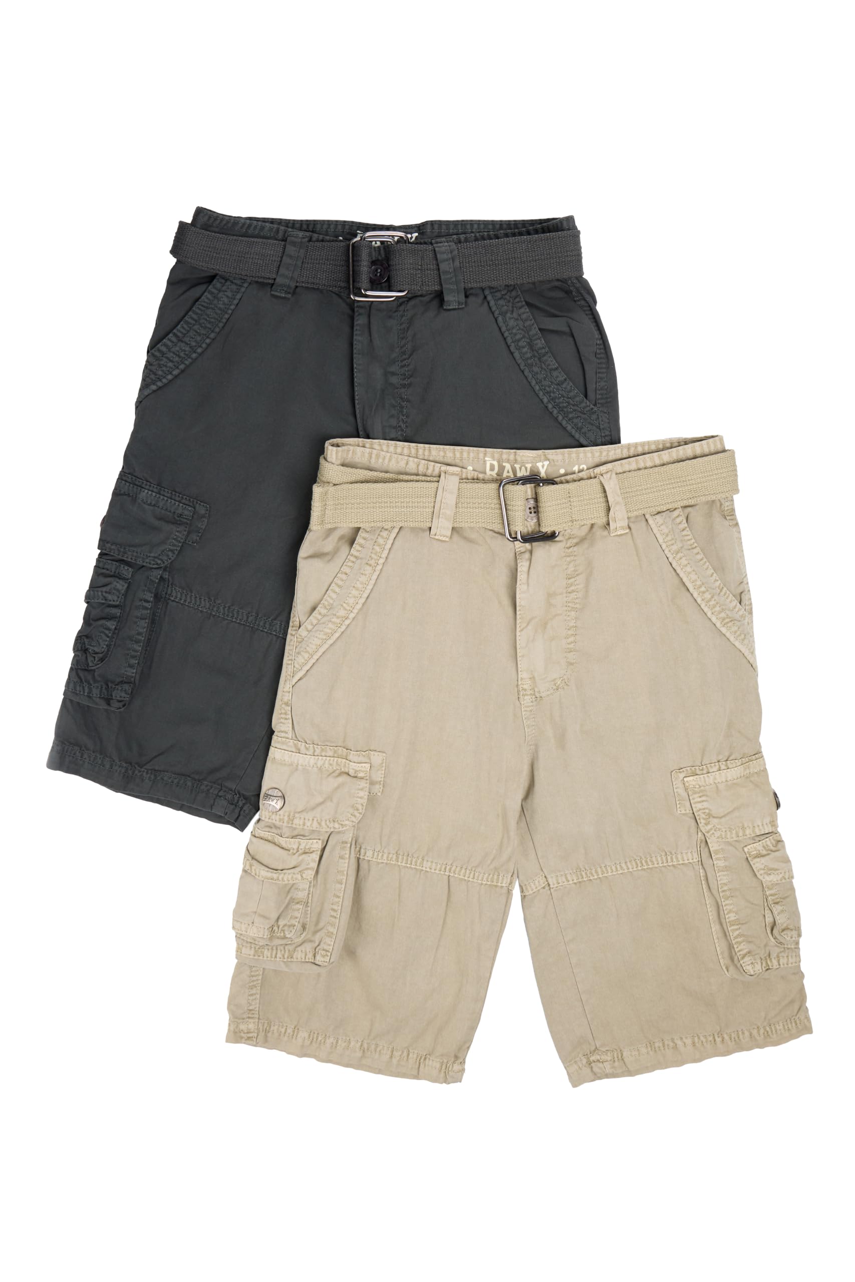 Raw X Boys Cargo Shorts 8-18 | 100% Cotton Belted