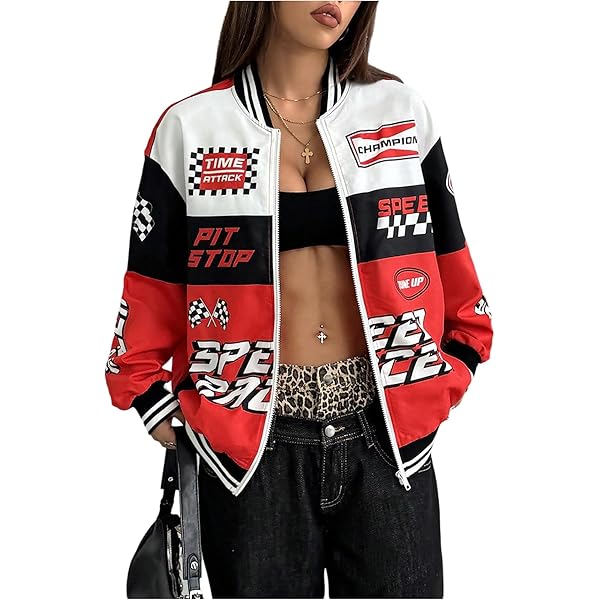 ジャケット・アウター yochan POHADON Mens Varsity Jacket PU Leather Vintage Racing Motor