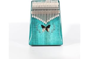 SLDHR Kalimba Thumb Piano Kalimba 17 Keys Study Instruction and Tune Hammer Unique Gift for Kids Adult Beginners(Blue)