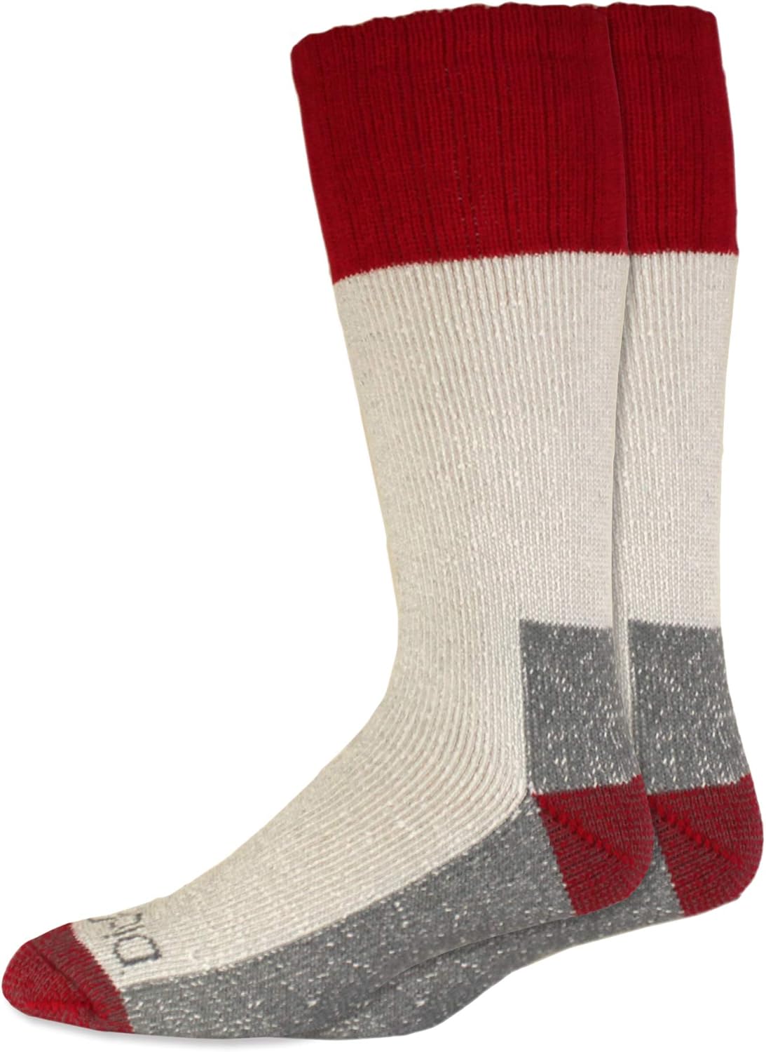 Dickies Men's 2 Pack High Bulk Acrylic Thermal Boot Crew Socks, Red, Sock Size1013/Shoe Size