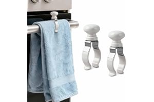 Decoeco Towel Clips Kitchen Housewife: 2-Pack Heat-Resistant Steel - Prevents Towel Falling on Oven Handle, Stove, Dishwasher