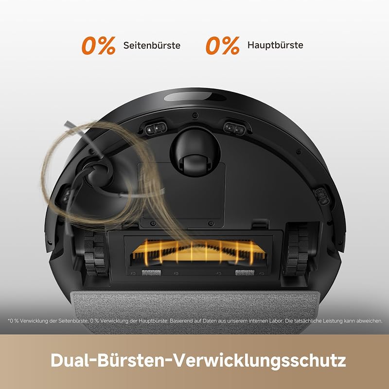 D20 Air Plus Saug- und Wischroboter mit 20.000 Pa Saugkraft, Verwicklungsschutz, selbstentleerendem Dock, Teppich-Tiefenreinigung und Smart-Navigation.