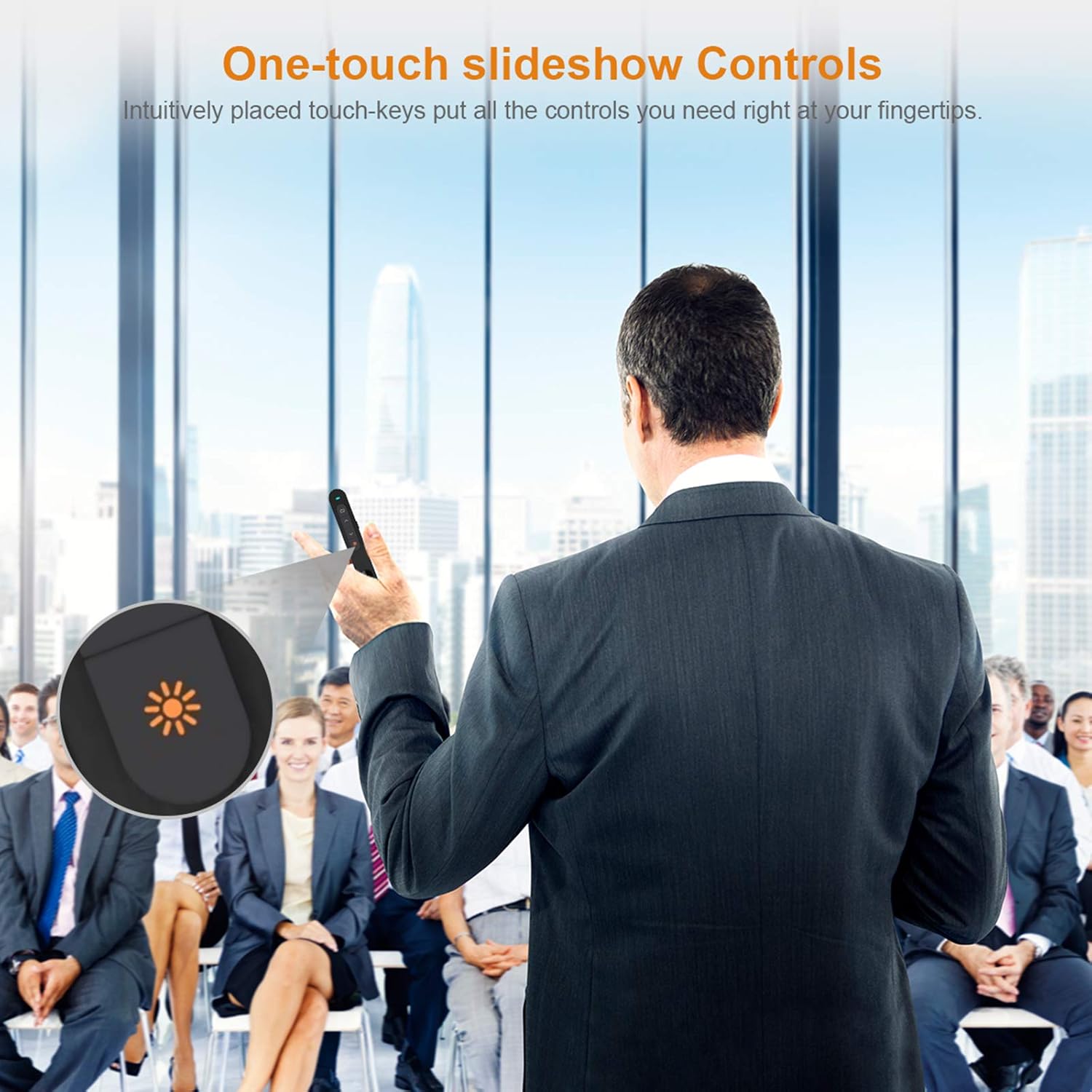 Wireless Presenter with Laser Pointer, Presentation Remote Presentation Clicker for mac, Laser Pointer 2.4GHz USB Powerpoint PPT Clicker Flip Pen for Office Teacher, Support Hyperlink (Black) : Office Products