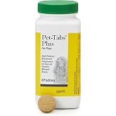 Pet-Tabs Plus Multivitamin for Active &amp; Senior Dogs, 60 Chewables | 20 Essential Minerals &amp; Vitamins, Restorative Formula for Aging &amp; Working Dogs, Stress Recovery, Supports Nutritional Gaps