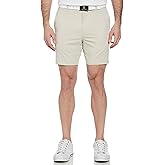 PGA Tour Mens 7” Flat Front Performance Stretch Golf Shorts with Active Waistband