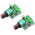 WOWOONE 2Pcs PWM DC Motor Speed Controller 12v 7.2v 6v 5v 3v 1.8v 2A 30W, Low Voltage PWM Speed Controller for Electric Motor, PWM Controller 1803BK 1803B, Variable Speed DC Motor Control with Switch