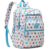 VASCHY School Backpack for Teen Girls, Bookbag Schoolbag Casual Daypack for High School/College/Women/Travel/Work Stars